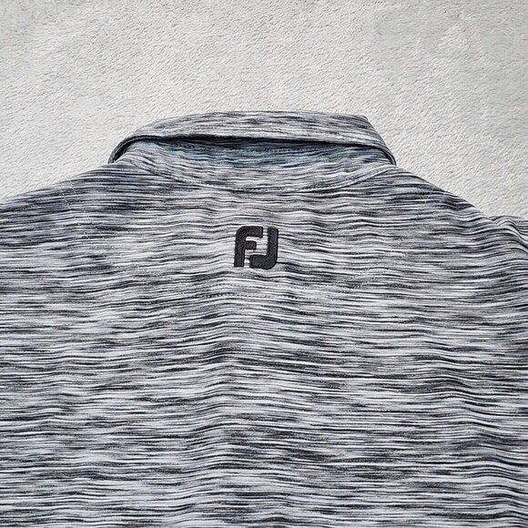 Footjoy Men's Grey Polo Performance Polo Shirt Size L Logo - Picture 3 of 12